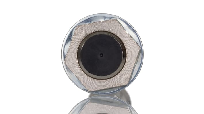 Sensore di prossimità cilindrico PNP M12 Omron E2B-M12KS04-M1-B1, rilevamento 4 mm, alimentazione 12-24 V c.c., IP67.