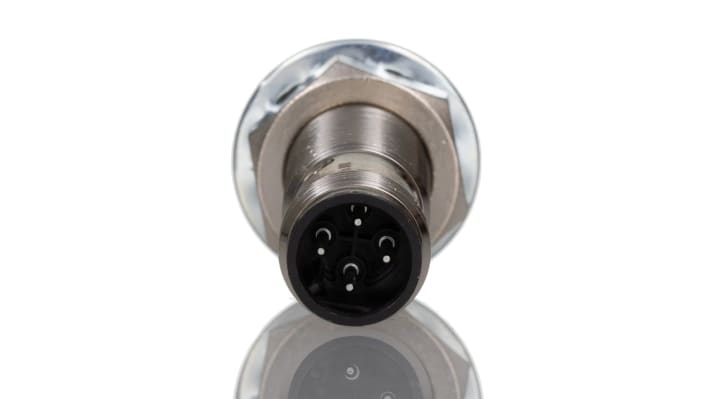 Sensore di prossimità cilindrico PNP M12 Omron E2B-M12KS04-M1-B1, rilevamento 4 mm, alimentazione 12-24 V c.c., IP67.