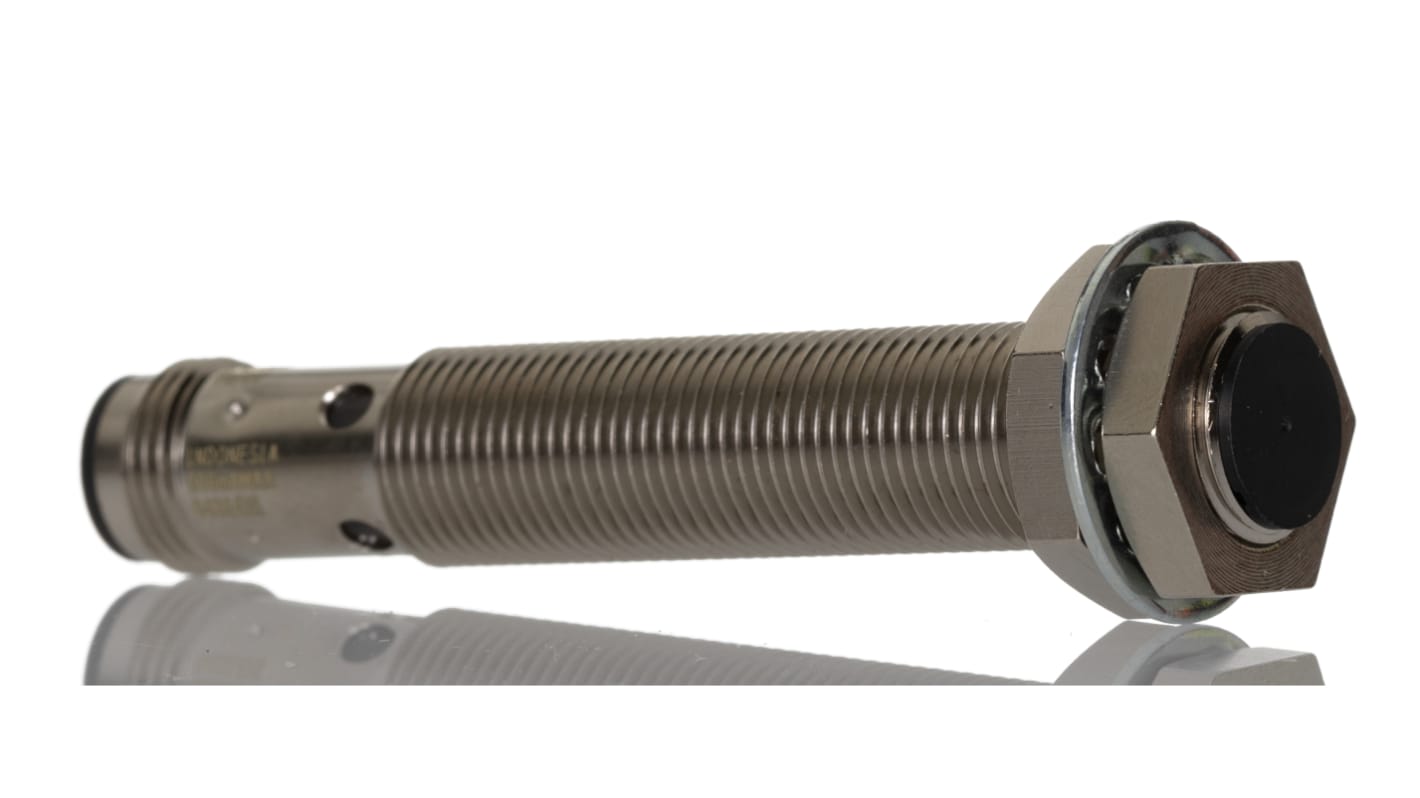 Sensore di prossimità cilindrico PNP Omron E2B-M12LS04-M1-B1, M12 x 1, rilevamento 4 mm, IP67, alimentazione 12-24 V c.c.