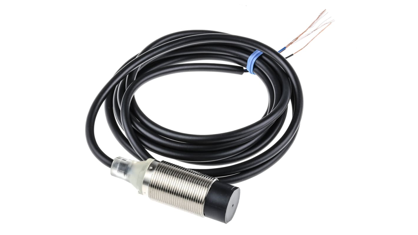 Sensore di prossimità cilindrico PNP Omron E2B-M18KN16-WP-B1 2M, M18 x 1, rilevamento 16 mm, IP67, -25/+70 °C.