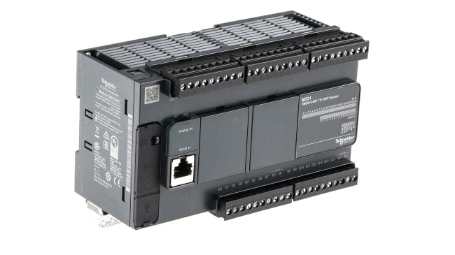 Regolatore logico Schneider Electric TM221C40T Modicon M221, 40 I/O, Ethernet, CoDeSys, 128 MB, Montaggio a pannello.