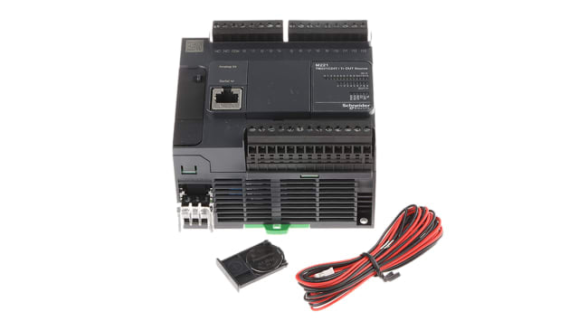 Schneider Electric TM221C24T CPU PLC Modicon M221, 24 I/O, prestazioni elevate e affidabilità per l'automazione industriale.