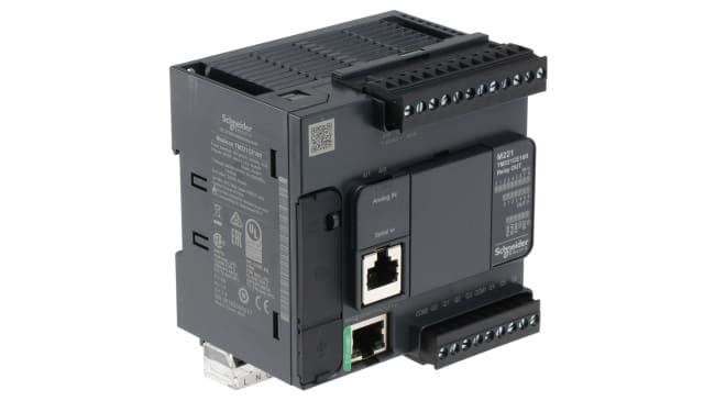 Schneider Electric - TM221CE16R Regolatore logico Modicon M221 CPU PLC, 9 ingressi, 7 uscite, 16 I/O. Ideale per automazione industriale.