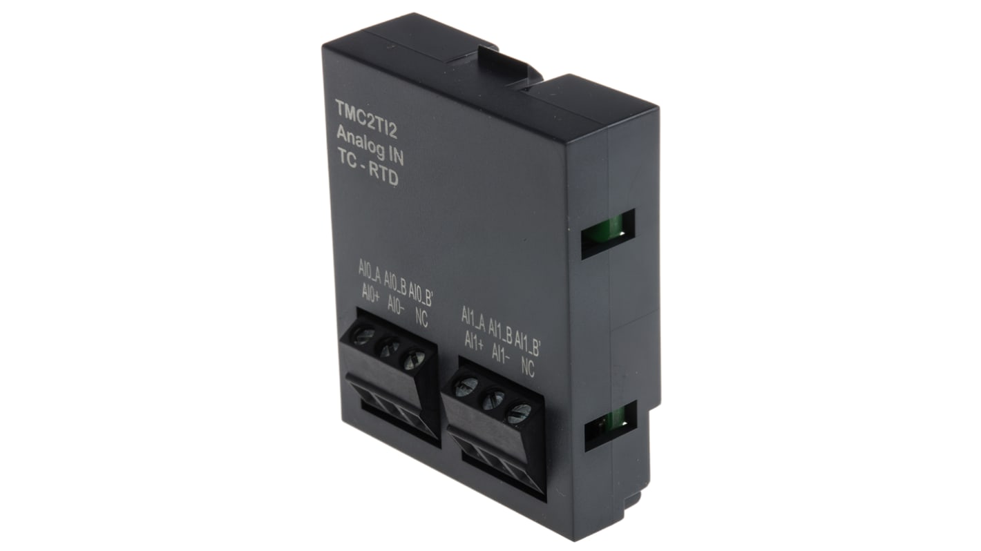 Modulo I/O analogico Schneider Electric TMC2TI2 per Modicon M221, 2 ingressi, uscita 20 mA, dimensioni 41 x 35 x 15 mm.