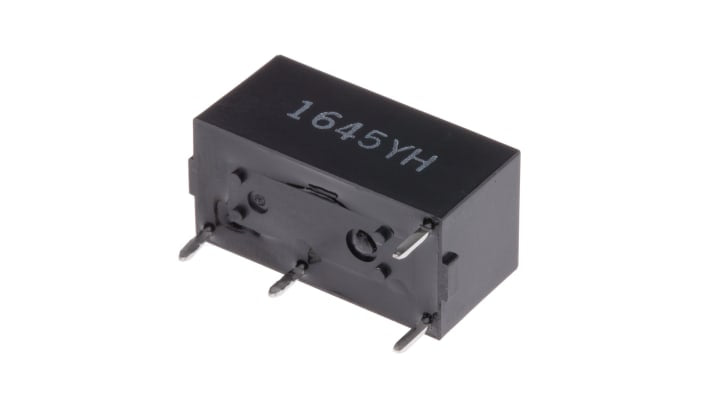 Relè di potenza Omron G6B-1114P-1-US-DC12, SPST, 12V cc, montaggio su circuito stampato, dimensioni 20 x 10 x 10 mm.