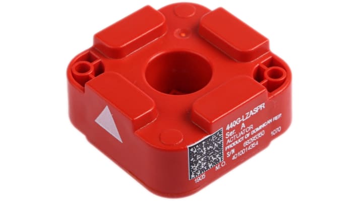 Interruttore di interblocco a solenoide Allen Bradley Guardmaster 440G-LZS21SPRH, 24V cc, IP66/IP67/IP69K, con 2 contatti di sicurezza PNP e attuatore RFID. Dimensioni 140x50x45 mm.