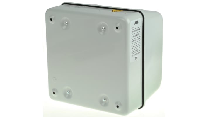 Starter DOL automatico ABB 1TVC400070S5699 per motori trifase, potenza 7,5 kW, grado di protezione IP55, dimensioni 184x184x165 mm.