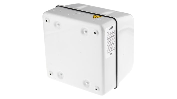 ABB 1TVC230071S5699, starter DOL automatico 3 fasi, potenza 7,5 kW, IP55, dimensioni 184x184x180 mm, contattore rimovibile.