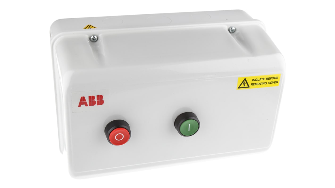 Starter stella-triangolo ABB 1TVC400153S5699, 3 fasi, 15 kW, 400 V, IP55, design compatto, dimensioni 184x284x165 mm.