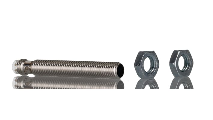 Sensore di prossimità cilindrico BALLUFF BES M08MI-PSC15B-S49G, PNP, 1,5 mm, IP67, 12-30 V c.c., montaggio a filo.