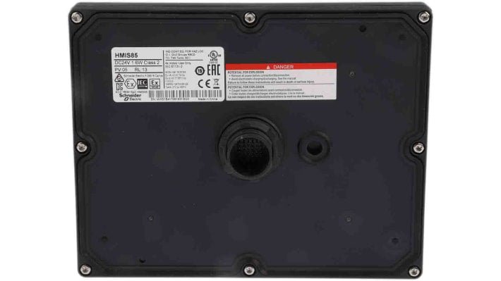 Schneider Electric HMIS85, display HMI touchscreen da 5,7 pollici per il controllo di macchinari industriali, risoluzione 320 x 240 pixel.