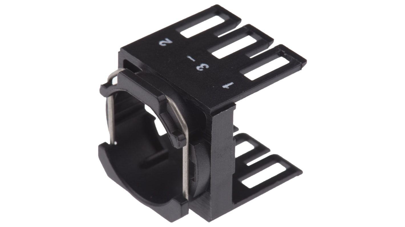 Collare di fissaggio corpo Schneider Electric ZB6Y009 per Serie XB6 - Accessori Harmony® 16 mm IP65. Facile montaggio, supporto per lampadine e software etichettatura.