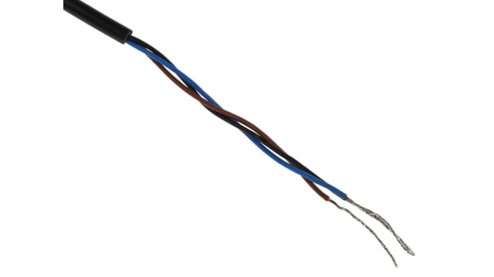 Sensore di prossimità cilindrico PNP Telemecanique XS108BLPAL2, M8, rilevamento 1,2 mm, IP67, cavo 2 m, -25/+70 °C.