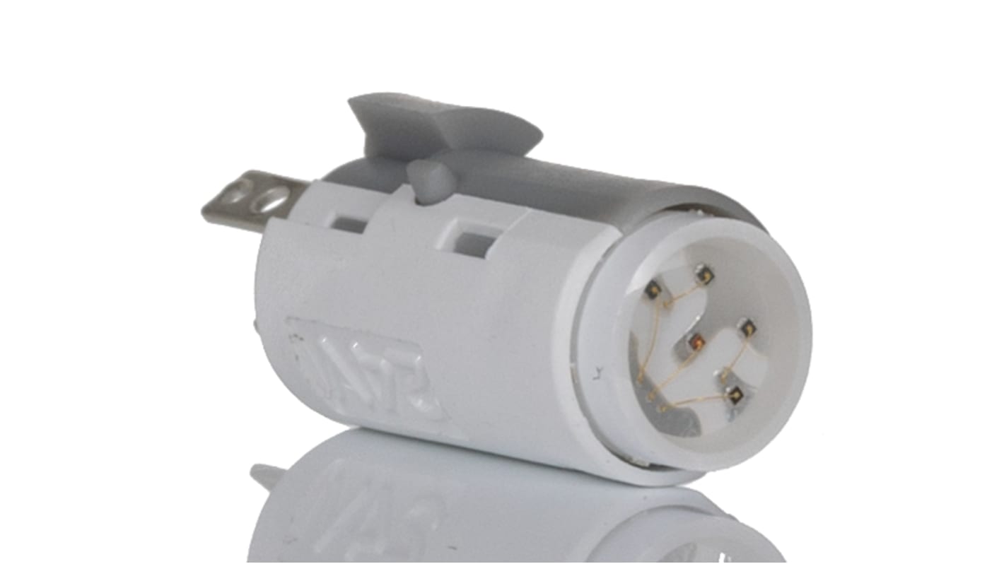 Omron A16-24DSW, LED pulsante bianco per interruttore A16, diametro 16 mm, tensione 230 V c.a., tenuta IP65, montaggio semplice.