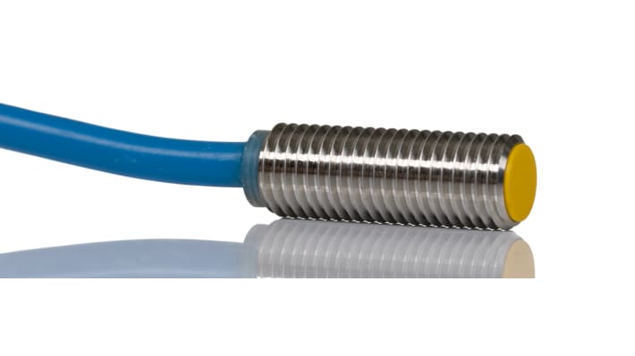 Sensore di prossimità cilindrico Turck Bi1.5-EG08K-Y1, tecnologia induttiva, filettatura M8, gamma di rilevamento 1,5 mm, IP67.