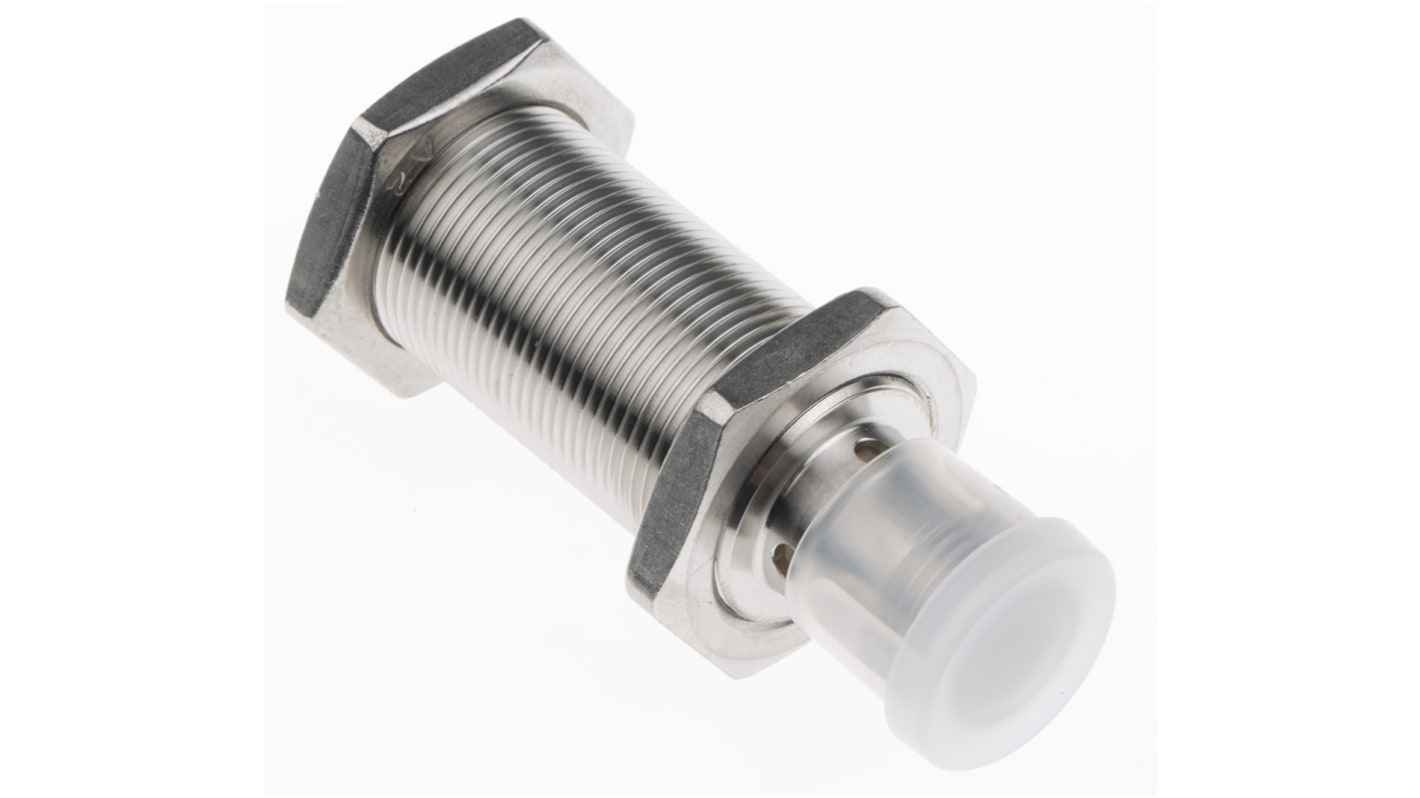 Sensore di prossimità cilindrico Turck Bi5-EM18-Y1X-H1141, tecnologia NAMUR, IP67, montaggio a filo, lunghezza 52 mm.