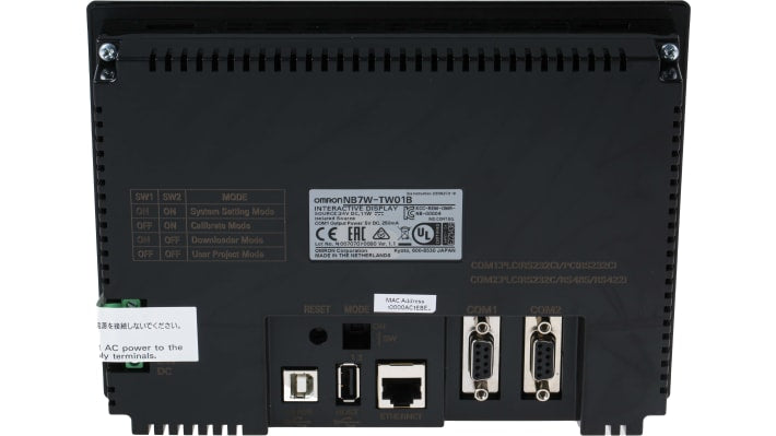 Omron - NB7W-TW01B Display HMI touch screen 7" TFT LCD IP65 con memoria integrata da 128 MB per automazione industriale.