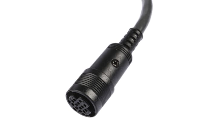 Encoder assoluto NPN Omron E6F-AG5C-C 360 2M, 360 impulsi/giro, diametro albero 10 mm, IP65, altezza 85 mm, larghezza 60 mm.