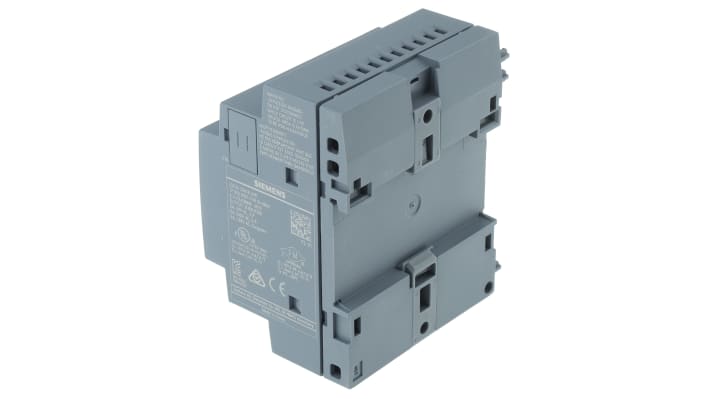 Modulo I/O Siemens LOGO! 6ED1055-1NB10-0BA2: 8 ingressi digitali, 8 uscite a relè, montaggio su guida DIN.