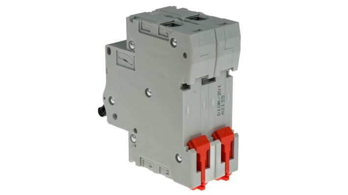 Interruttore magnetotermico Lovato P1MB2PD10, 2 poli, 10A, 10 kA, montaggio su guida DIN, dimensioni 36x86.5x80 mm.