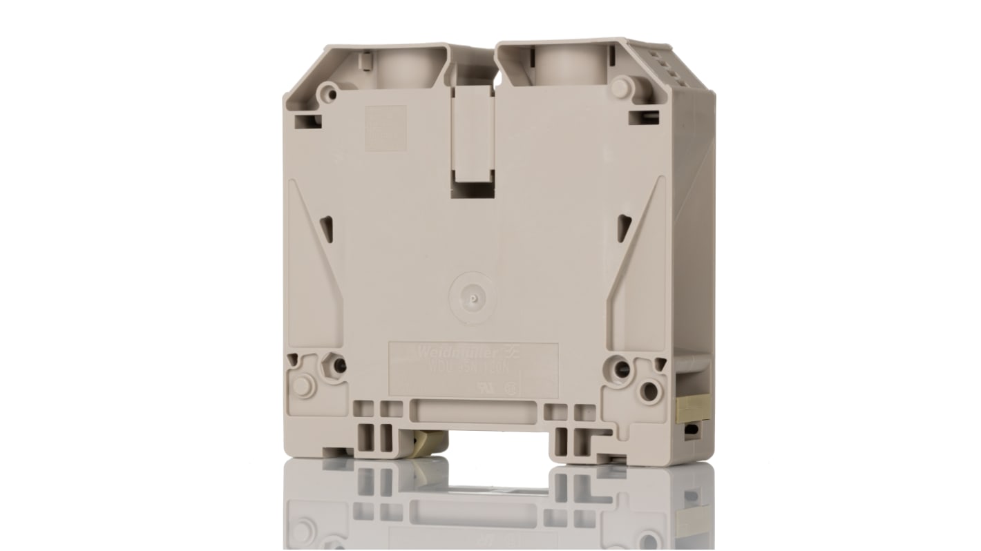 Morsettiera passante Weidmüller 1820550000, Beige scuro, 269A - Serie W - Ideale per ambienti difficili, montaggio su guida DIN.