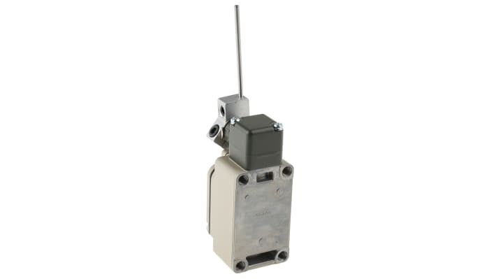 Interruttore di fine corsa Omron WL-CL-GN, configurazione NO/NC, protezione IP67, dimensioni 94.1mm x 40mm x 55mm, montaggio laterale.