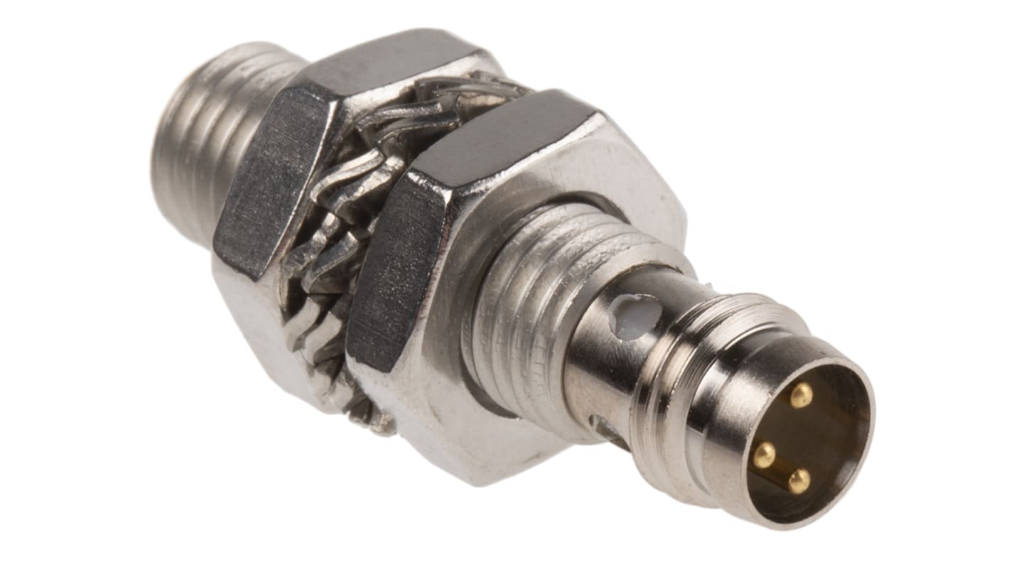 Sensore di prossimità cilindrico PNP M8 Turck Bi2-EG08K-AP6X-V1131, rilevamento a 2 mm, IP67, montaggio a incasso.