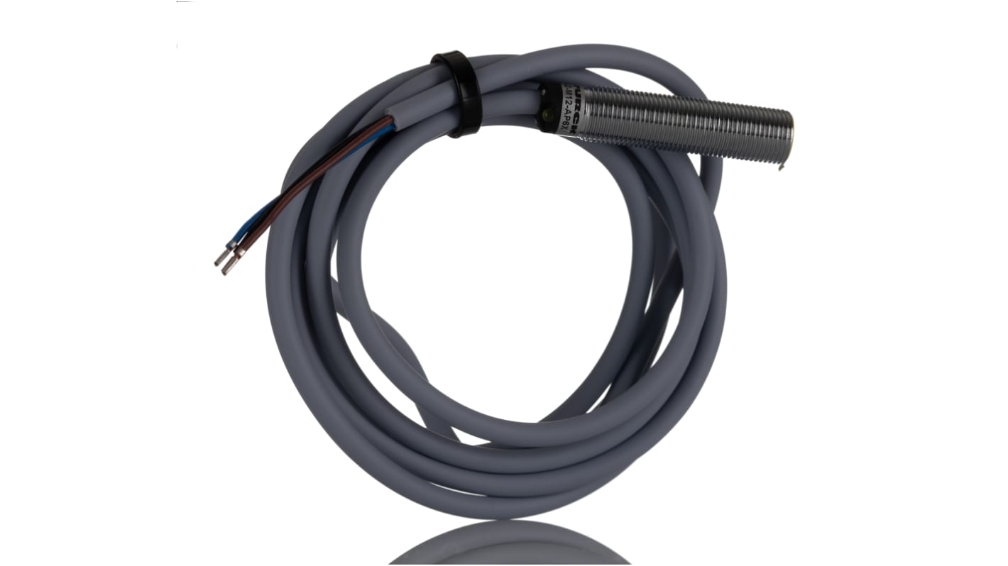 Sensore di prossimità cilindrico PNP Turck Bi2-M12-AP6X, induttivo, M12, rilevamento 2 mm, IP67, montaggio a filo.