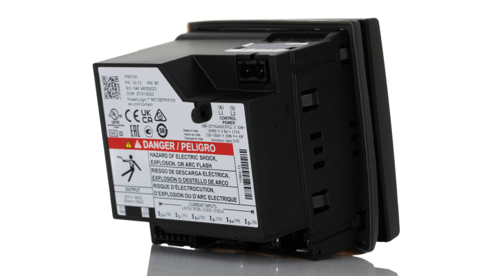 Schneider Electric METSEPM5100, misuratore di potenza digitale 3 fasi, montaggio su guida DIN, display LCD, dimensioni 96 x 96 mm.