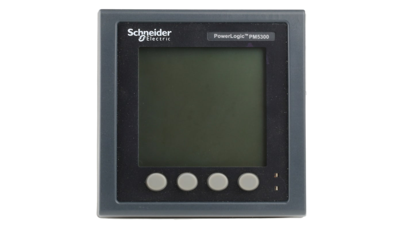 Contatore di energia trifase Schneider Electric METSEPM5341, display LCD, dimensioni 96 x 96 mm, installazione semplice.