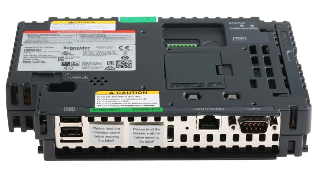 Adattatore Schneider Electric HMIG3U per HMI Magelis, con CPU, doppia porta LAN e 8000 variabili massime.