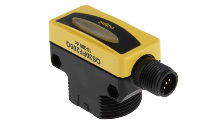 Sensore fotoelettrico rettangolare Banner QS30FF200Q, rilevamento 200 mm, uscita NPN/PNP, grado di protezione IP67.