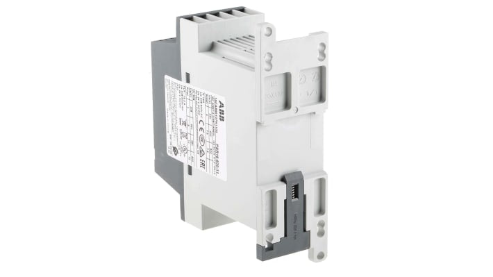 Avviatore soft-start trifase ABB 1SFA896107R1100, potenza 7,5 kW, corrente 16 A, dimensioni 45x114x140 mm, grado di protezione IP20.