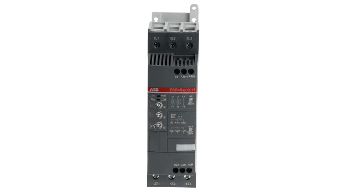 ABB 1SFA896111R1100, avviatore soft-start manuale 3 fasi, potenza 30 kW, corrente 45 A, dimensioni 54x153x187 mm, grado di protezione IP10.