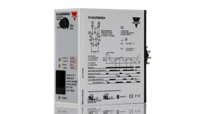 Carlo Gavazzi S142ARNN924, supporto per relè con uscita NPN, tensione 24V, custodia NORYL, montaggio rapido a 11 pin.