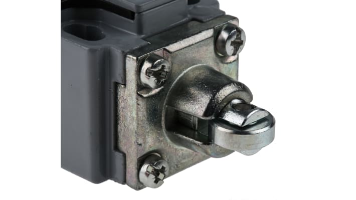 Interruttore di fine corsa Carlo Gavazzi PS21L-NS11PR-M00, tasto a rotella, SPDT, protezione IP66, montaggio verticale, dimensioni 30.3 mm x 32.5 mm.