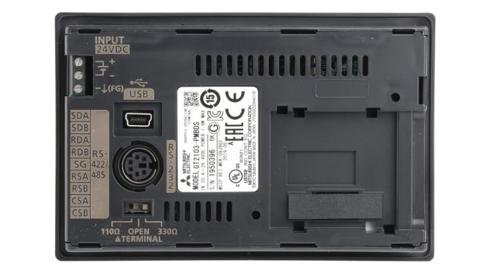 Mitsubishi Electric GT2103-PMBDS, display HMI touchscreen 3,8", risoluzione 320x128, IP67F, alimentazione 24 V c.c.