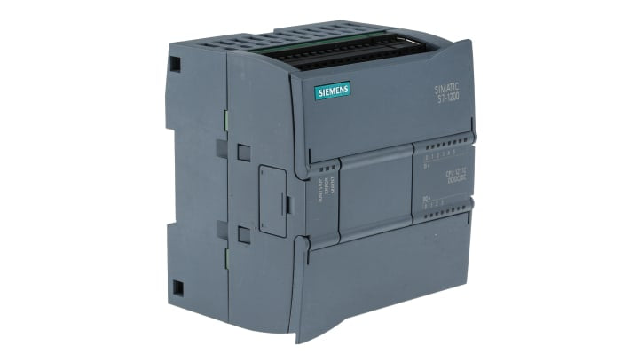 CPU PLC Siemens SIMATIC S7-1200, 6 ingressi digitali, 4 uscite. Ideale per automazione industriale.