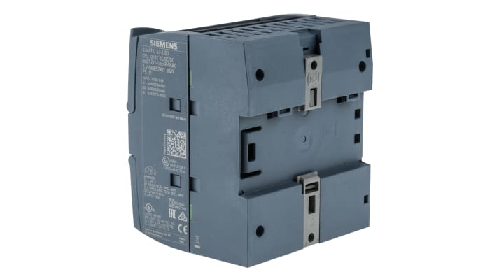 CPU PLC Siemens SIMATIC S7-1200, 6 ingressi digitali, 4 uscite. Ideale per automazione industriale.