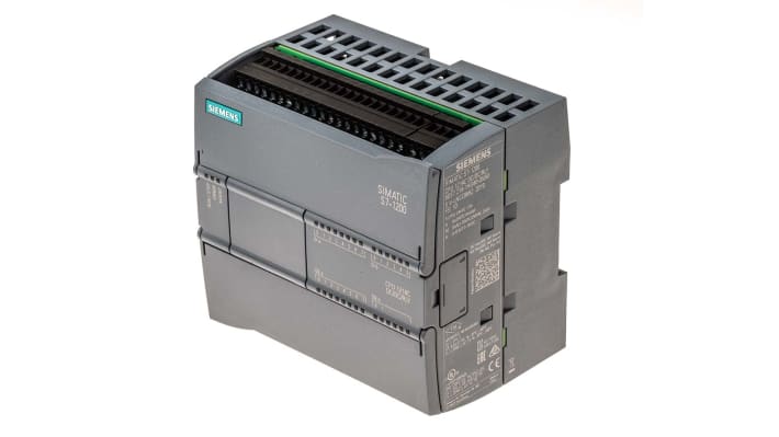 CPU PLC Siemens 6ES7214-1HG40-0XB0 per S7-1200, 14 ingressi digitali, 2 analogici, 10 uscite digitali - Ideale per impianti di produzione e HVAC.