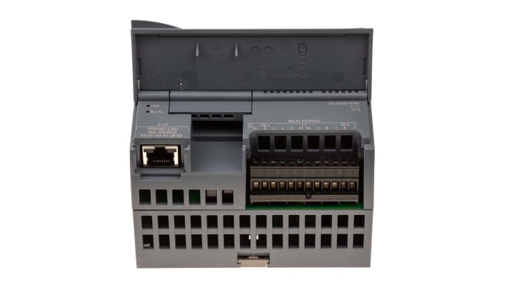 CPU PLC Siemens 6ES7214-1HG40-0XB0 per S7-1200, 14 ingressi digitali, 2 analogici, 10 uscite digitali - Ideale per impianti di produzione e HVAC.