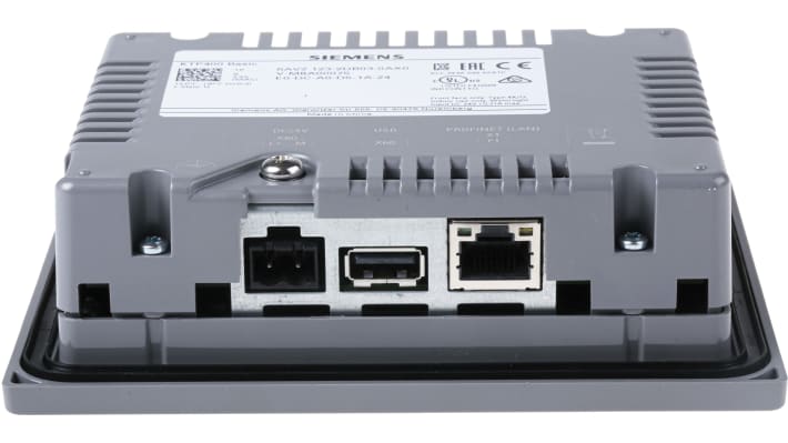 Pannello SIMATIC HMI 4,3" KTP 44 IP65 Siemens - 6AV2123-2DB03-0AX0 per controllo e monitoraggio in ambito meccanico. Display TFT ad alta risoluzione e supporto USB.