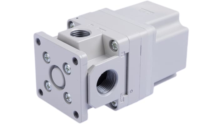 Regolatore pneumatico SMC ITV2050-01F3N, portata 1500 L/min, filettatura 3/8, temperatura operativa 0-50°C.