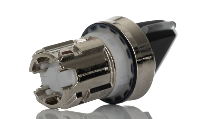 Selettore a 2 posizioni Siemens 3SU1150-2BF60-1BA0, corrente 10 A, angolo 90°, grado di protezione IP20, dimensioni 40x30,9 mm.