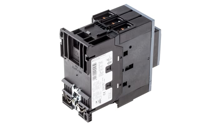 Contattore Siemens 3RT2038-1AP00, 3 poli 80A 37kW resistente sovratensioni 6kV, installazione su guida DIN. Ideale per carichi pesanti.