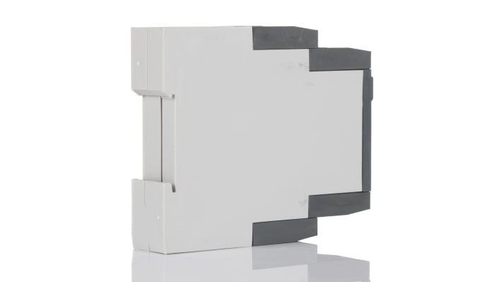 Relè di monitoraggio temperatura ABB CM-MSS, montaggio su guida DIN, intervallo -25 a +60 °C, dimensioni 103,7 x 22,5 x 85,6 mm.