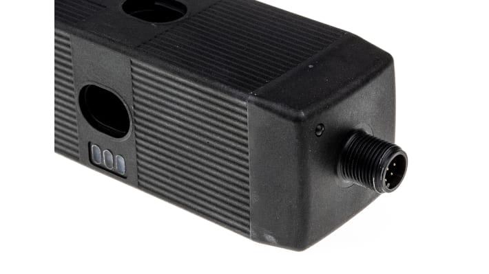 Interruttore di interblocco a solenoide Schmersal MZM 100 ST2-1P2PWRE-A, 24V cc, grado di protezione IP65/IP67, dimensioni 40x179x40 mm.