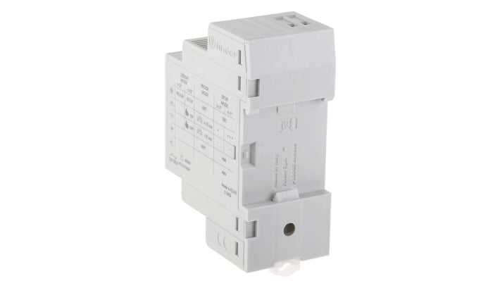 Finder 12.81.8.230.0000 NFC, temporizzatore digitale per guida DIN, 1 canale, 110-230 V, programmazione settimanale, dimensioni 88.8 x 60.8 mm.