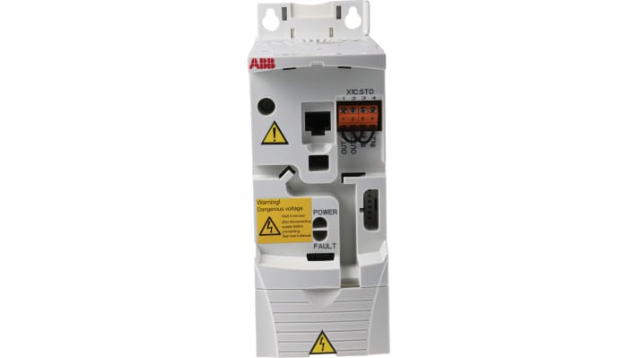 Inverter ABB ACS355-03E-05A6-4, 2,2 kW, 400 V, 3 fasi, montaggio a pannello, dimensioni 70x239x187 mm, IP20.