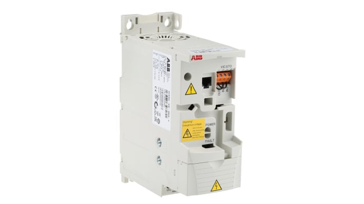 Inverter ABB ACS355-03E-08A8-4, 4 kW, 3 fasi, montaggio a pannello, dimensioni 239x70x187 mm, grado di protezione IP20.